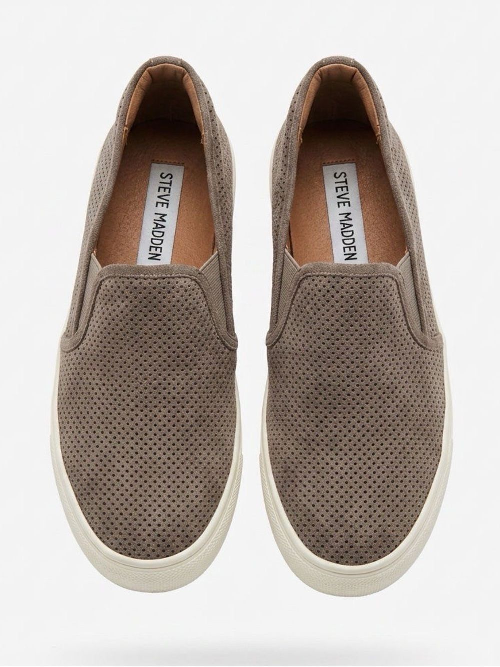 Steve Madden Women’s Gray Perforated Slip-On Zarayy Sneakers